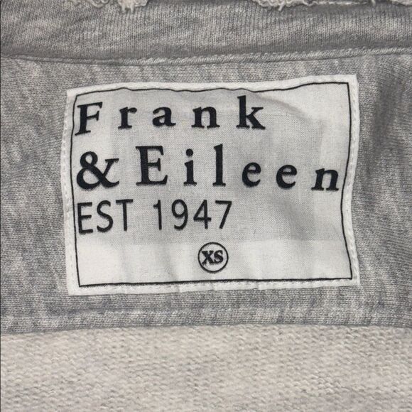 New Frank and Eileen- EILEEN Sweatshirt Button-Up Triple Fleece Gray Melange XS - Picture 12 of 15